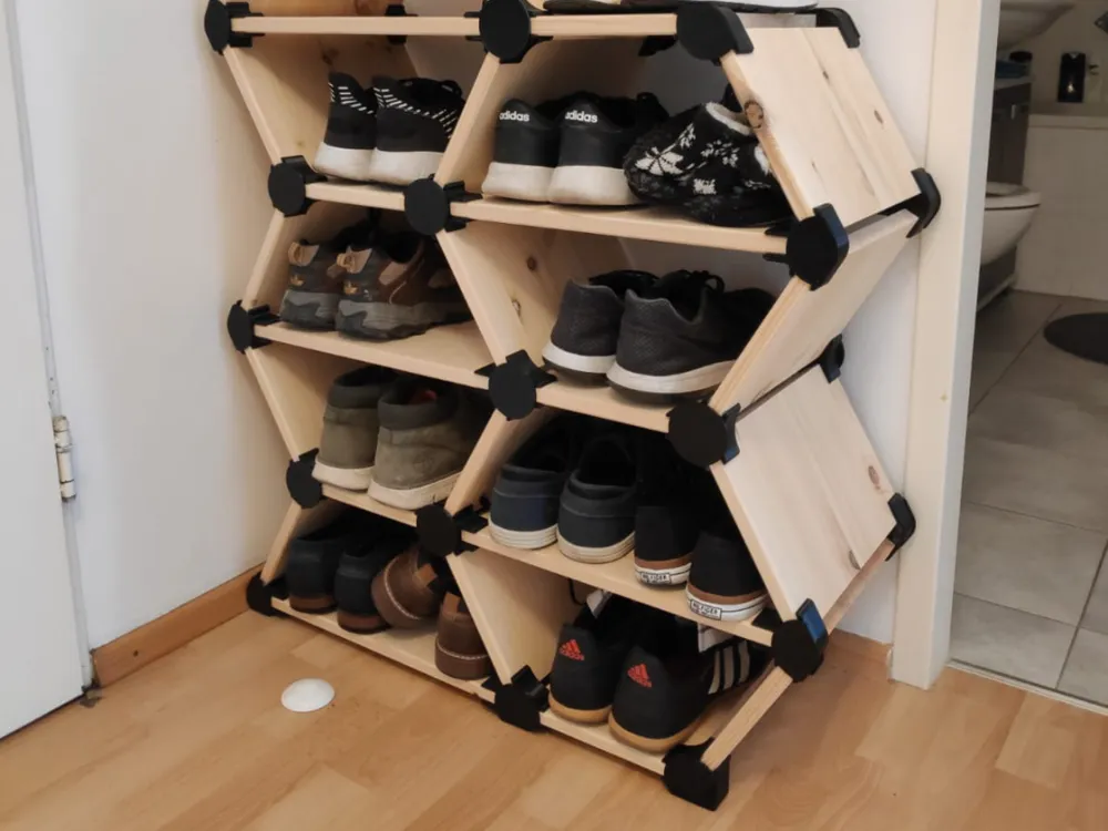 Honeycomb Shoe Rack Connectors by und0 MakerWorld: Download Free 3D Models