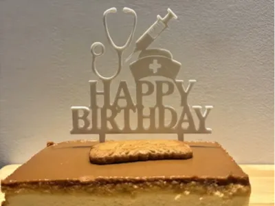 Happy Birthday Cake Topper ( Nurse )