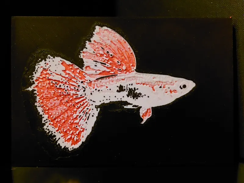 Guppy Fish Red Hueforge