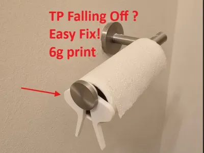 Toilet Paper roll stopper clip clamp.