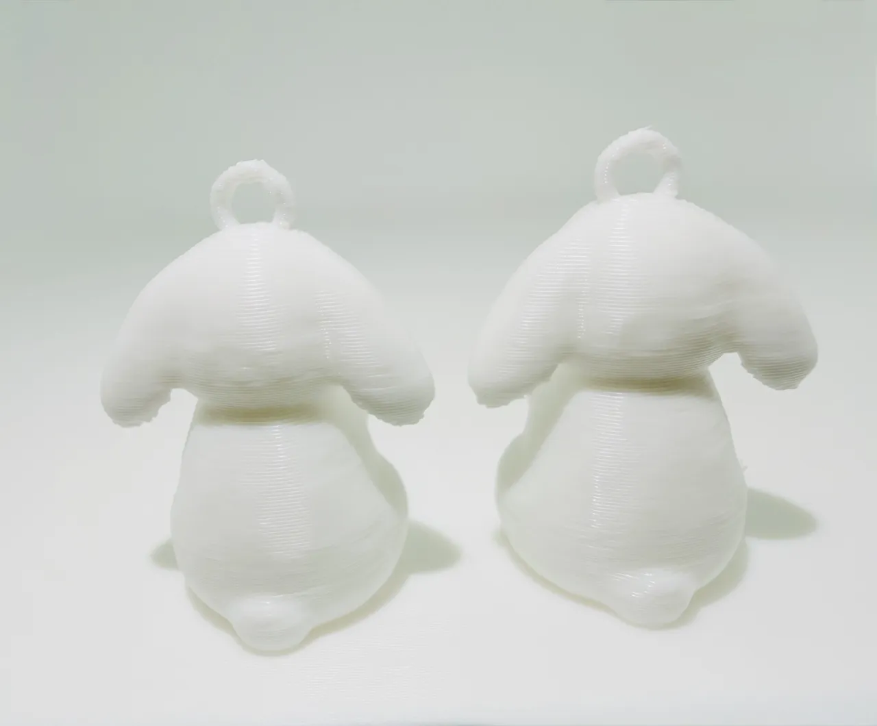 Cute Easter Bunny Earrings 3MF - Kawaii view 3
