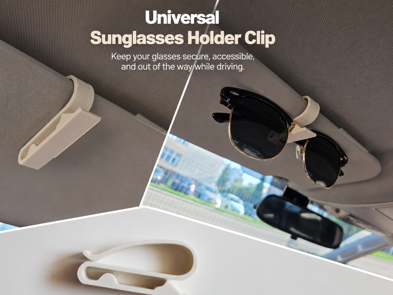 Universal Car Sun Visor - Sunglasses Holder Clip - 1