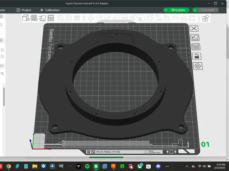 Toyota Tacoma Front 6x9 To 6.5 Adapter