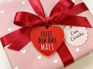 Pingente coração feliz dia das mães