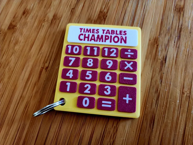 Times Tables Tracker Keychain