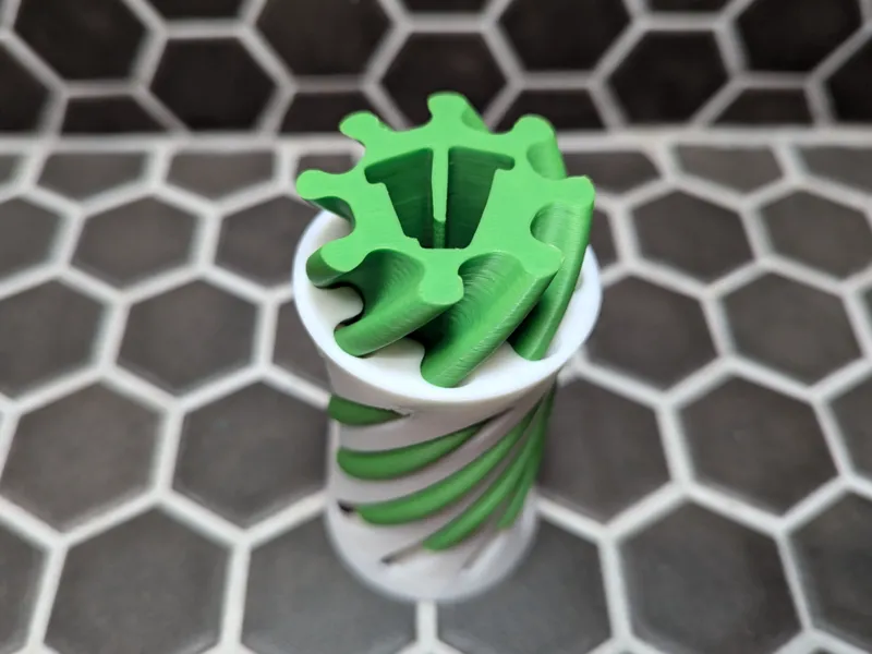 Spiral Vortex Fidget Letter V Passthrough Toy 180d