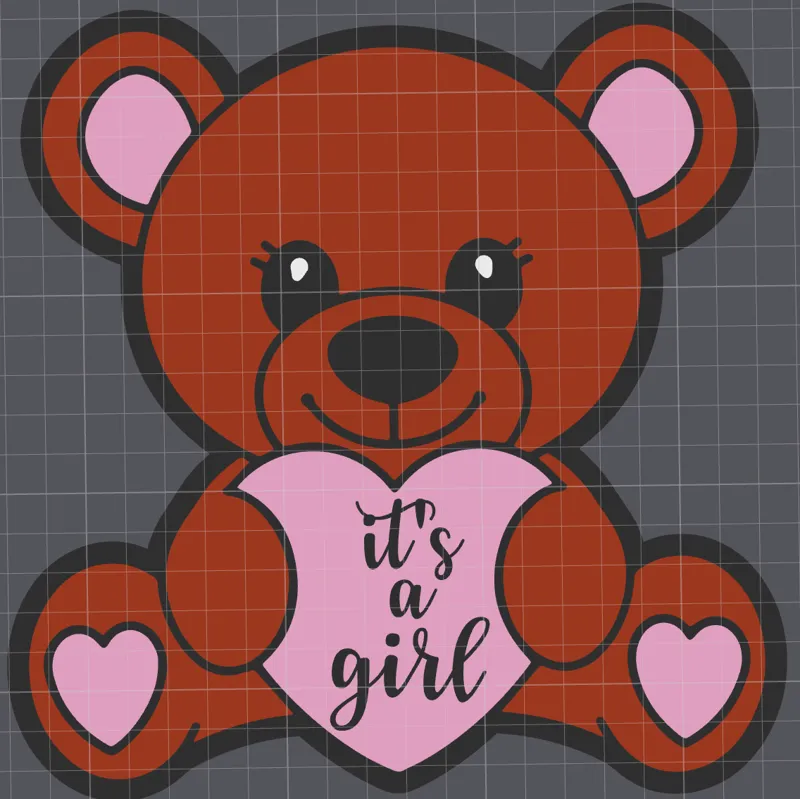 Baby bear girl new born Lightbox