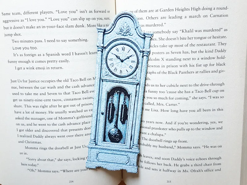 Bookmark, Grandfather Clock, Country Blue