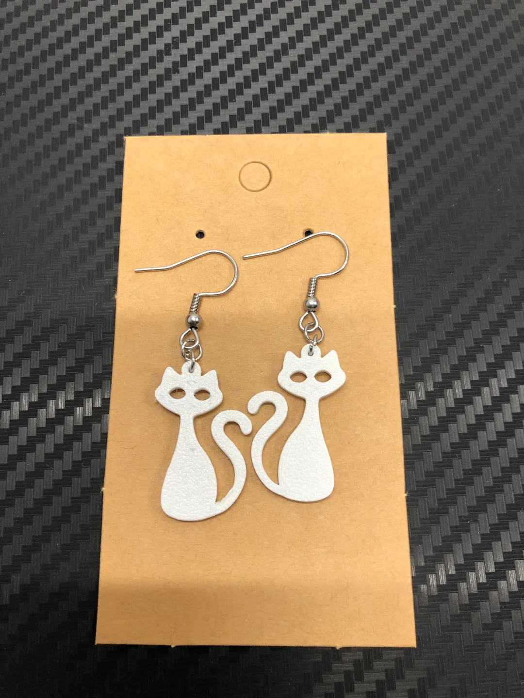 Black & white cat earrings set 0.4 mm nozzle view 3