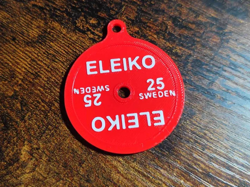 Calibrated plate keychain