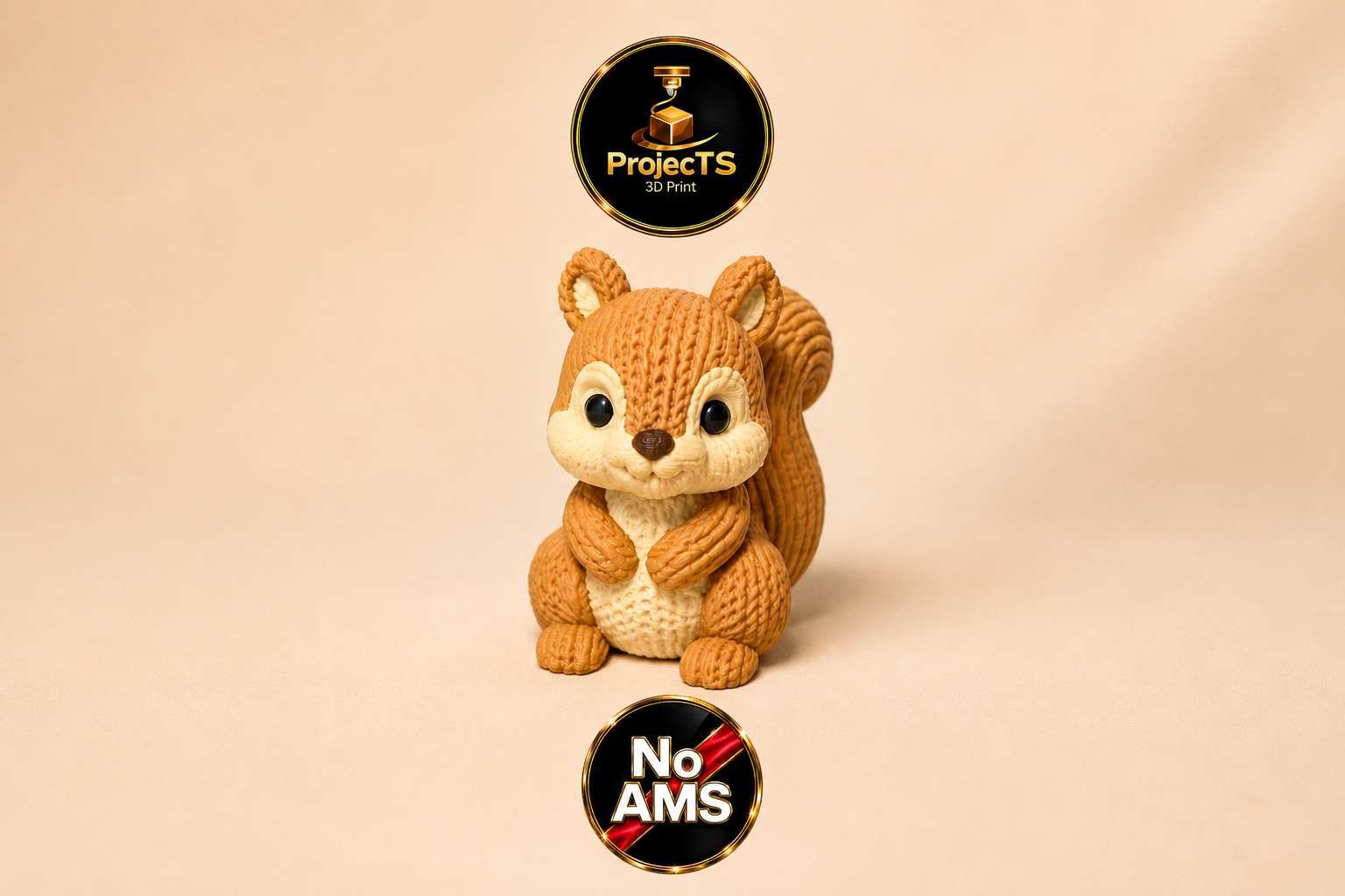 Miniatura 1 do modelo 3D Gestricktes Eichhörnchen