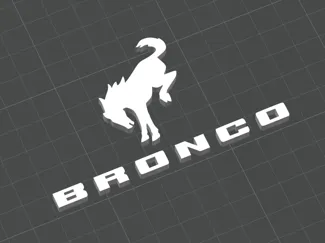 Ford Bronco Logo - 3D Printed Custom Design