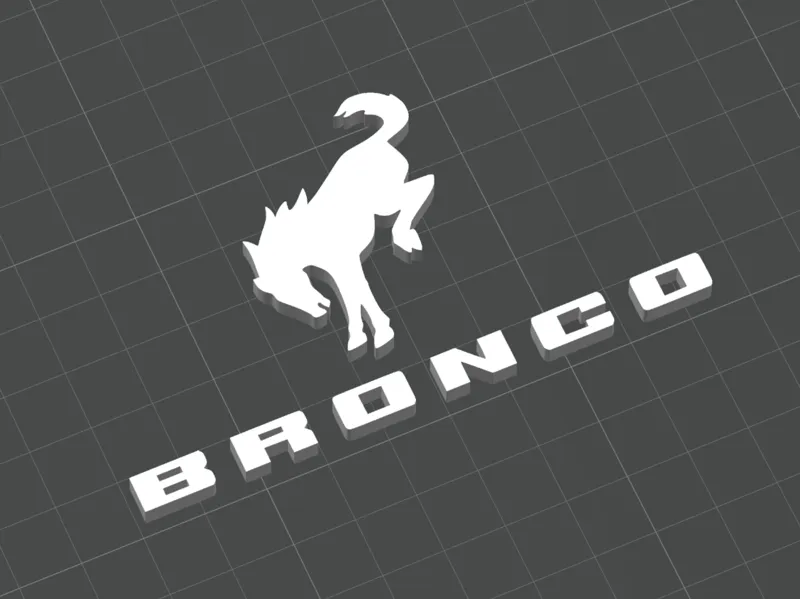 Ford Bronco Logo - 3D Printed Custom Design
