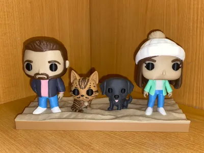 FUNKO FAMILY WITH ANIMALS