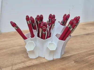 Pencil holder polygon form