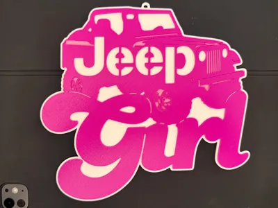 Jeep Girl Wall Sign