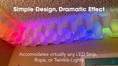 HEX Diffuser Molding/Covers for LED Strip Lights by AeonJoey MakerWorld ...