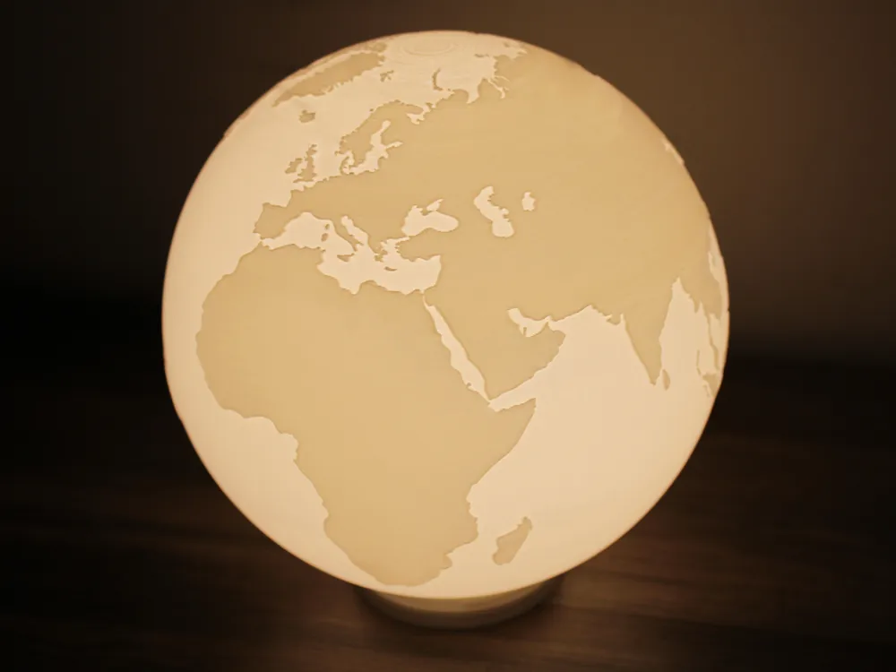 3Dプリント 地球型LEDランプキット001 - 無料3Dモデル -MakerWorld