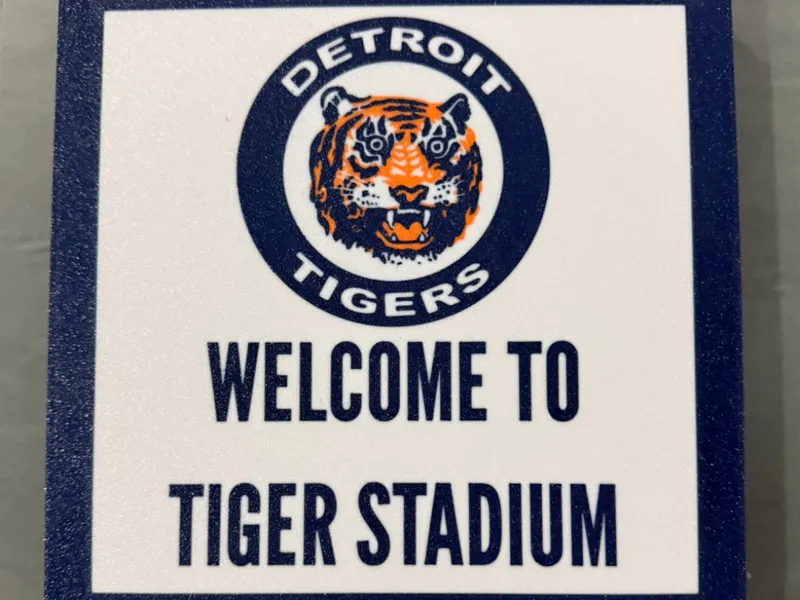 Old Detroit Tigers Stadium MLB Lightbox Light Box