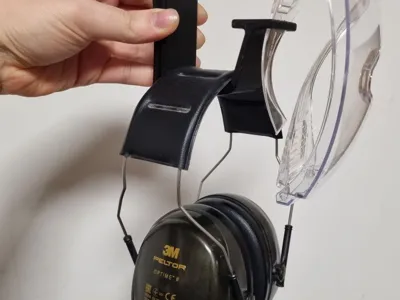 Headphone and Glasses Holder for Shooting Range