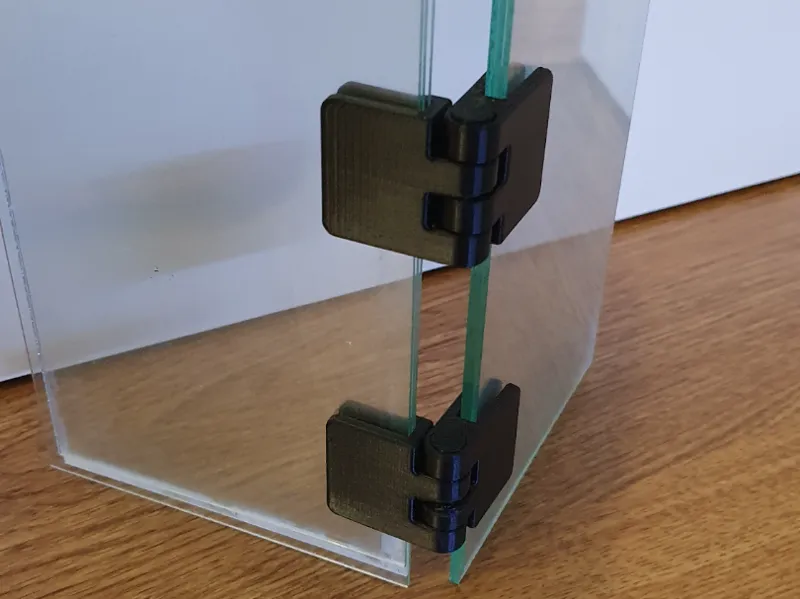 Hinge mount for 5 mm and 3 mm glass