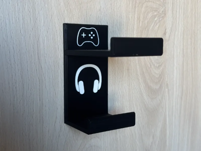 Wall-Mount Headphone & Controller Holder