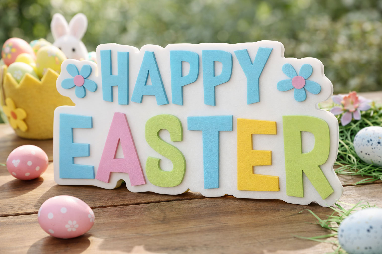 Miniatura 2 do modelo 3D Happy Easter Sign