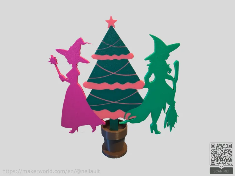 Wicked Christmas Silhouette Statuette Decoration