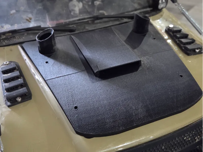 Hood with stacks and intake for SCX6