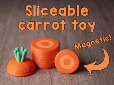 Sliceable magnetic carrot