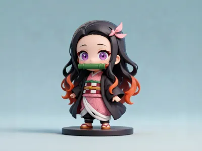 Nezuko - Demon Slayer Merchandise Figurine Chibi Doll - Children's Coloring Toy