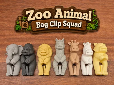 Zoo Animal Bag Clip Squad