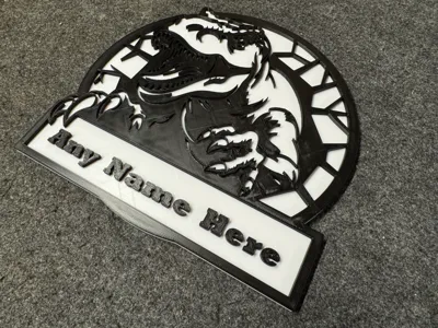 Personalized Dinosaur Name Sign Editable