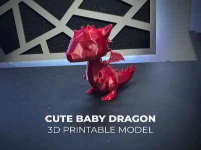 Cute Baby Dragon - 3D Printable Model by Maker Flow - MakerWorld
