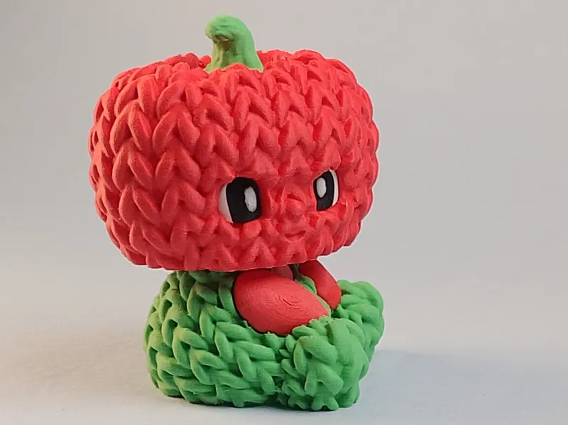 Knitted Bell Pepper NO AMS except eyes 