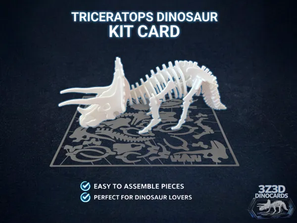 Carte-kit dinosaure Tricératops
