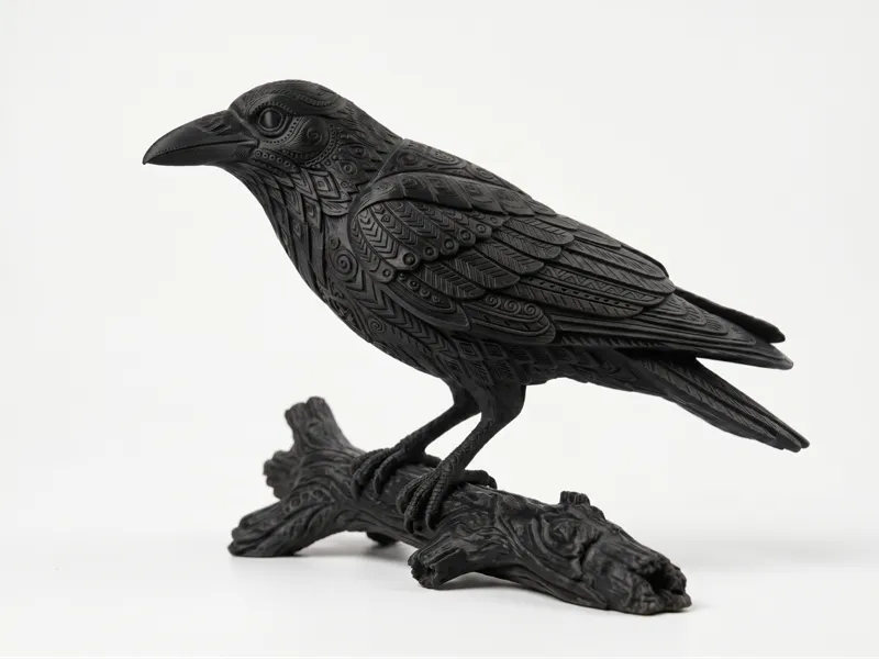 Mystic Carved Raven