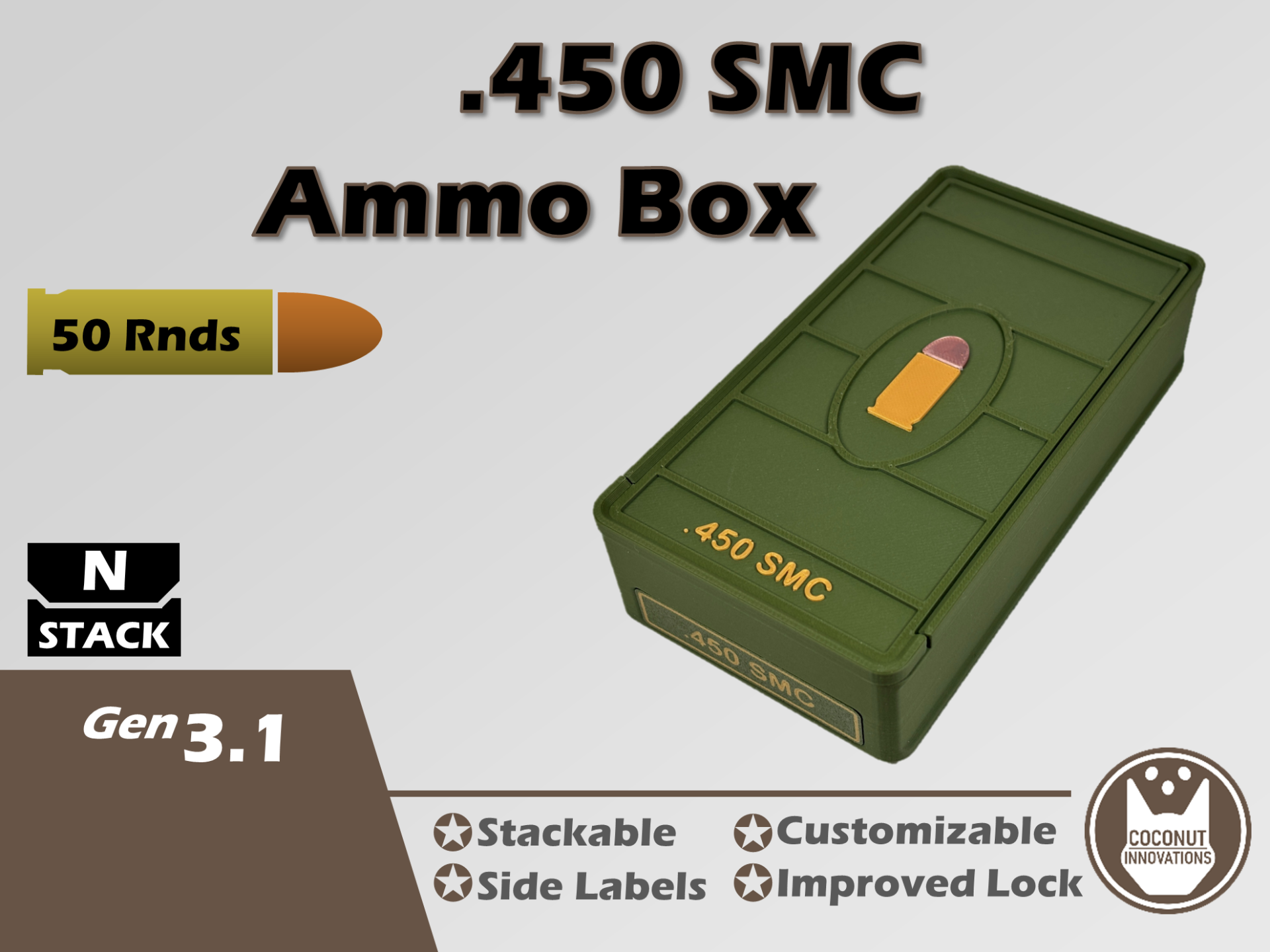 Ammo Storage Box 450 SMC 50 Round