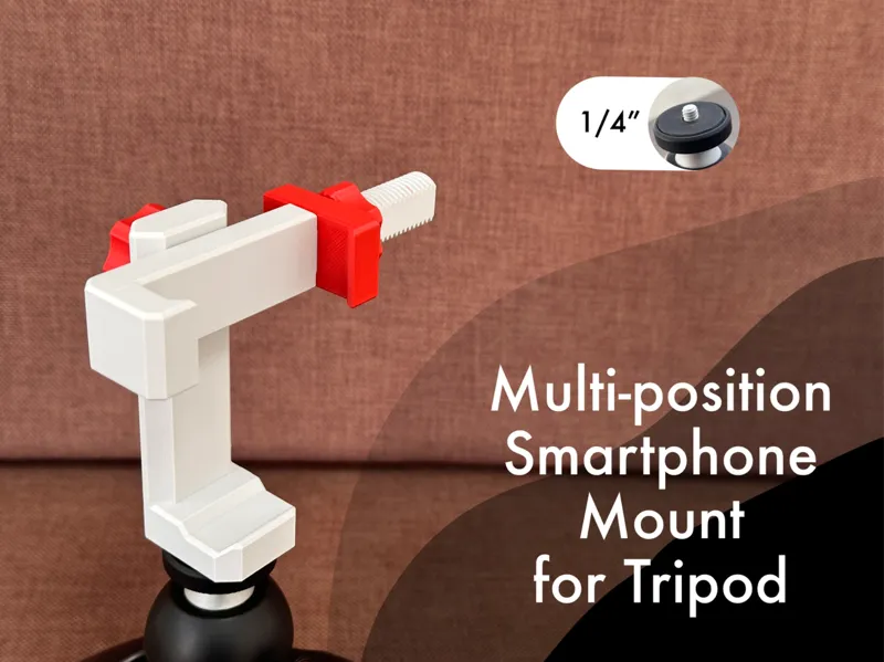 Multiposition Smartphone Mount for Tripod (1/4")