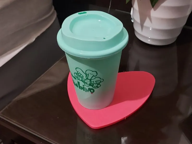Posavasos forma de corazón / Cupholder heart shape