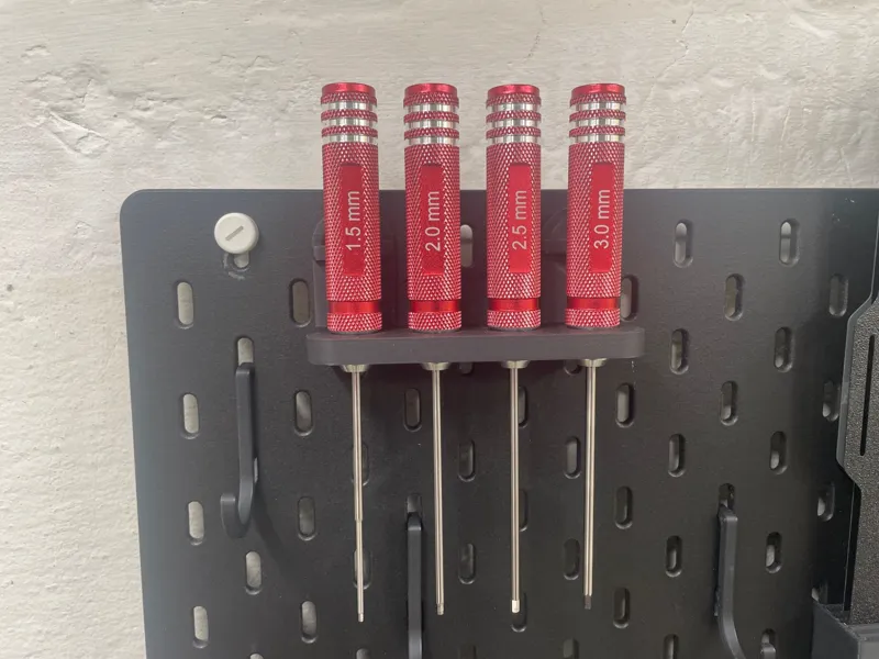 IKEA Skadis Hex screwdriver holder, T-Clips