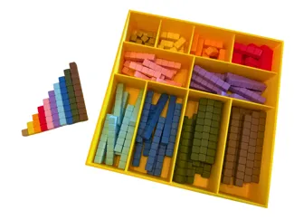 Montessori Math Blocks with Storage Box