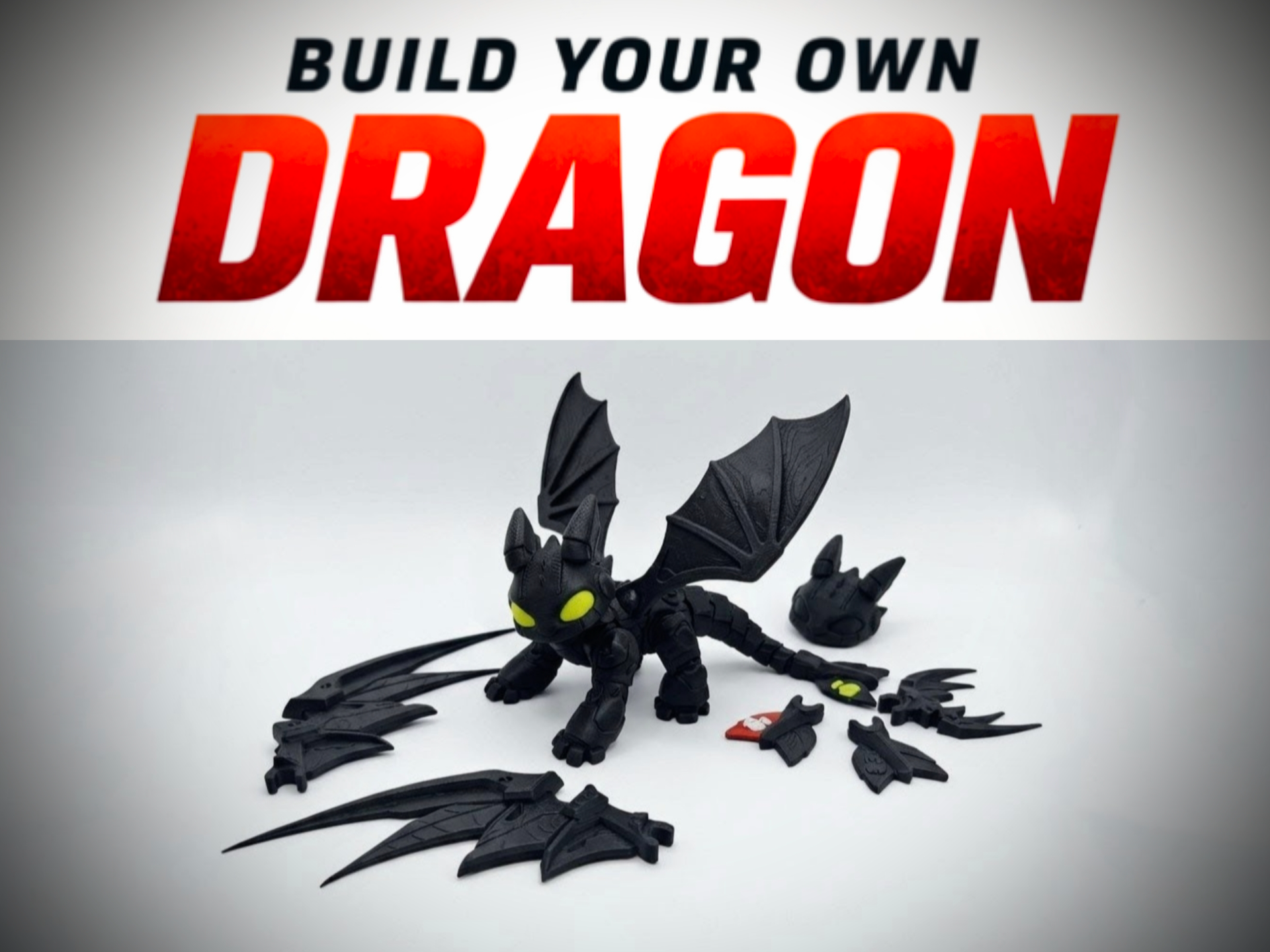 Build Your Dragon Modular Mecha Toothless Flexi