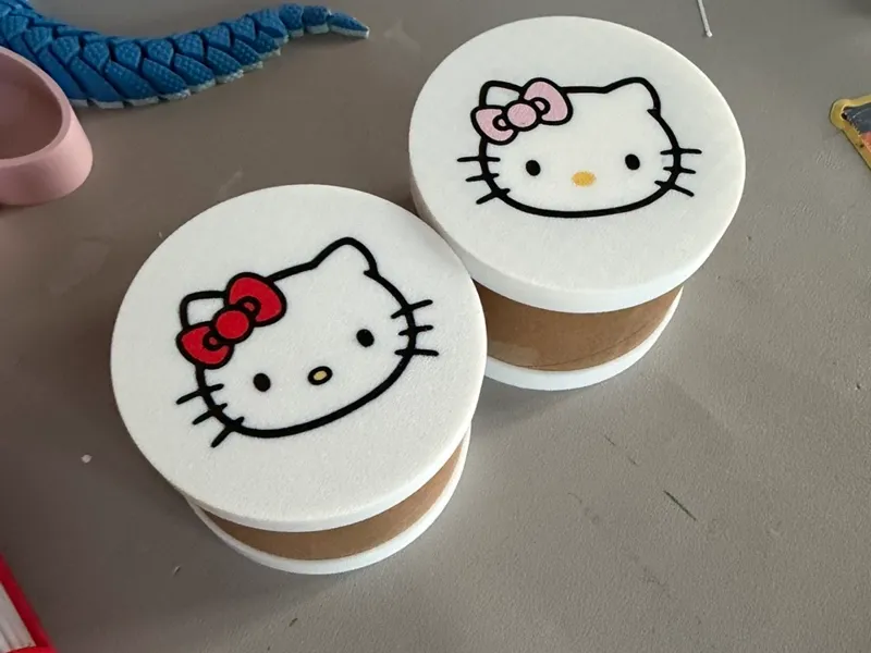 helloKitty 卡通图案 拓竹无料盘卷心收纳 