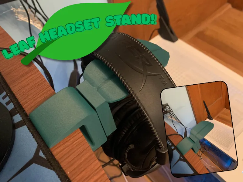 Leaf Headphone stand (using @ms520's clamp!)
