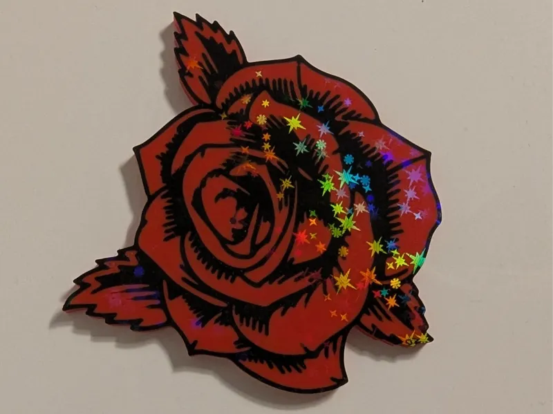 Filigrane Rose 2D - Deko für Briefe & Geschenke