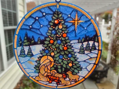 Christmas Tree with Manger