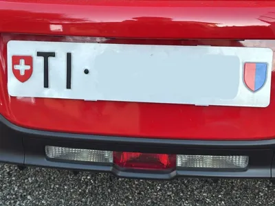 Minimal Swiss License Plate Holder