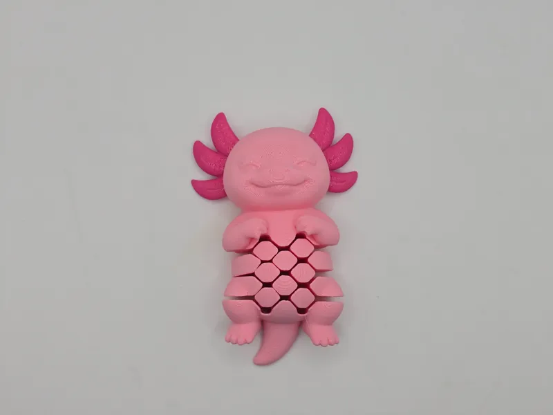 Cute Mesh Axolotl Keychain