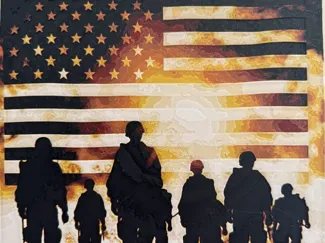 Hueforge Flag With Soldiers
